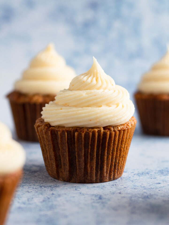 Small Batch Carrot Cake Cupcakes - Always Eat Dessert