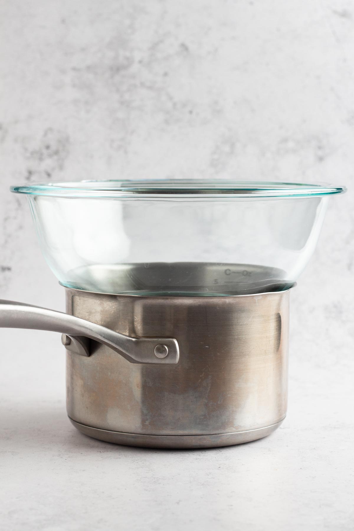 side view of double boiler